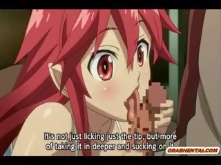 Hentai alumna paliza y chupando rígido putz