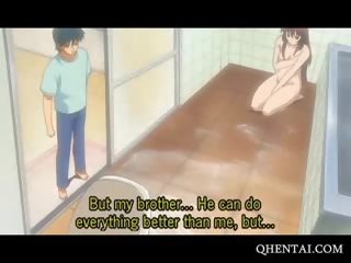Hentai belleza pillada masturbándose en la ducha
