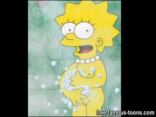 Lisa simpson dildos själv och sprutar alla över den plats