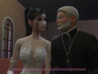 &lbrack;TRAILER&rsqb; Bride enjoying the last days before getting married&period; sex movie with the priest before the ceremony - Naughty Betrayal