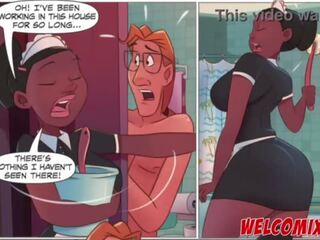 Jebanie the príťažlivé maid&excl; mop na the maid&excl; the neslušné animácia komiks