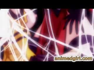 Anime caught in spider net and fuck tranny