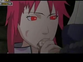 Naruto x يتم التصويت عليها قصاصة كارين يأتي sasuke cums في