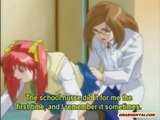 Drzé anime vysokoškolská študentka dostane prstovanie pička